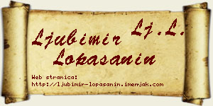 Ljubimir Lopašanin vizit kartica